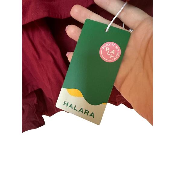 Halara Women's Winterberry backless Ruffle Flowy Slip Mini Dress Size 1X - Picture 6 of 7